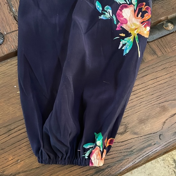 French Connection Dress NEW W Tags . Navy one shoulder ruffle . SZ 12 - Picture 5 of 7